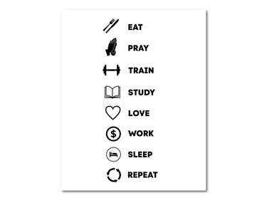 Christian daily routine Digital download printable art